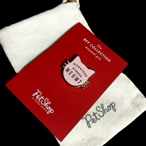 PET SHOP Mornings Stress Meowt Fringe Studio Pin - Picture 2 of 6